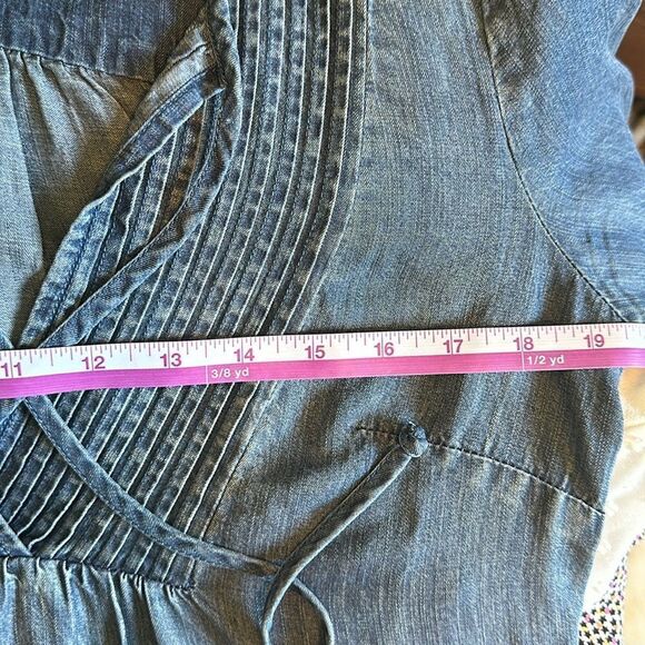 Love Stitch Denim Pintuck Tencel Dress - Picture 5 of 5